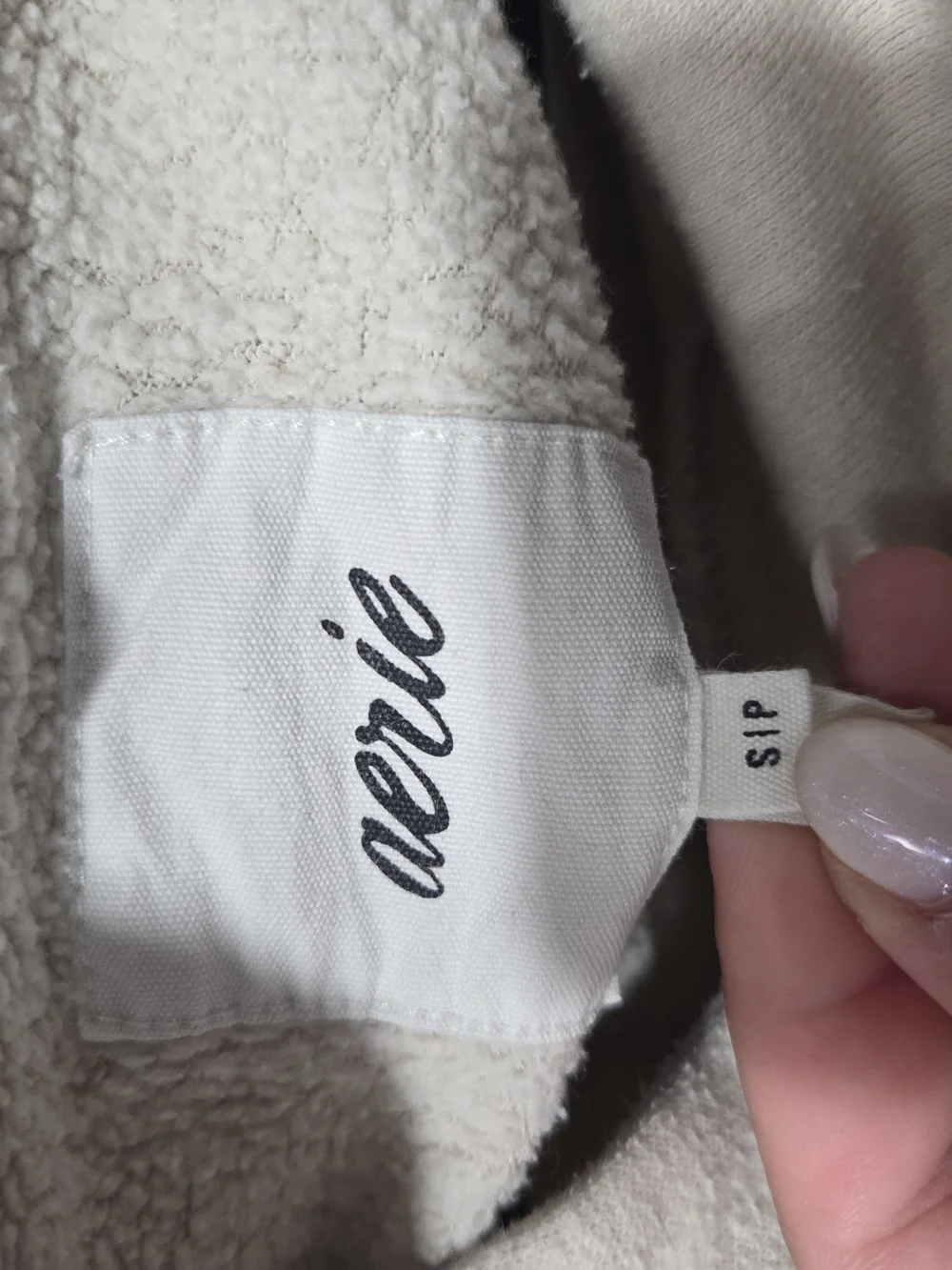 aerie Cream Cowl-Neck Pullover Sweater